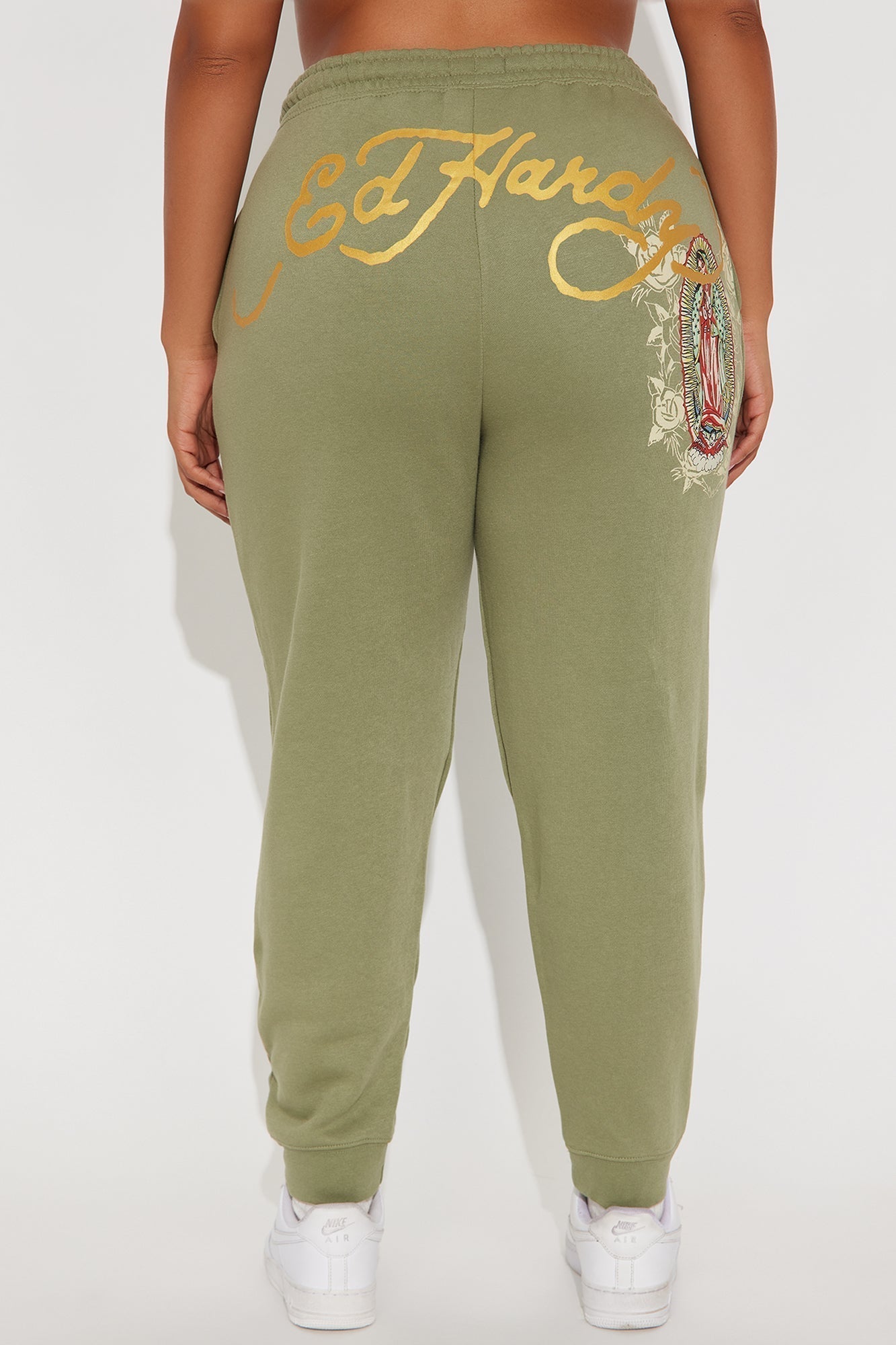 Ed Hardy Mary Roses Jogger - Sage