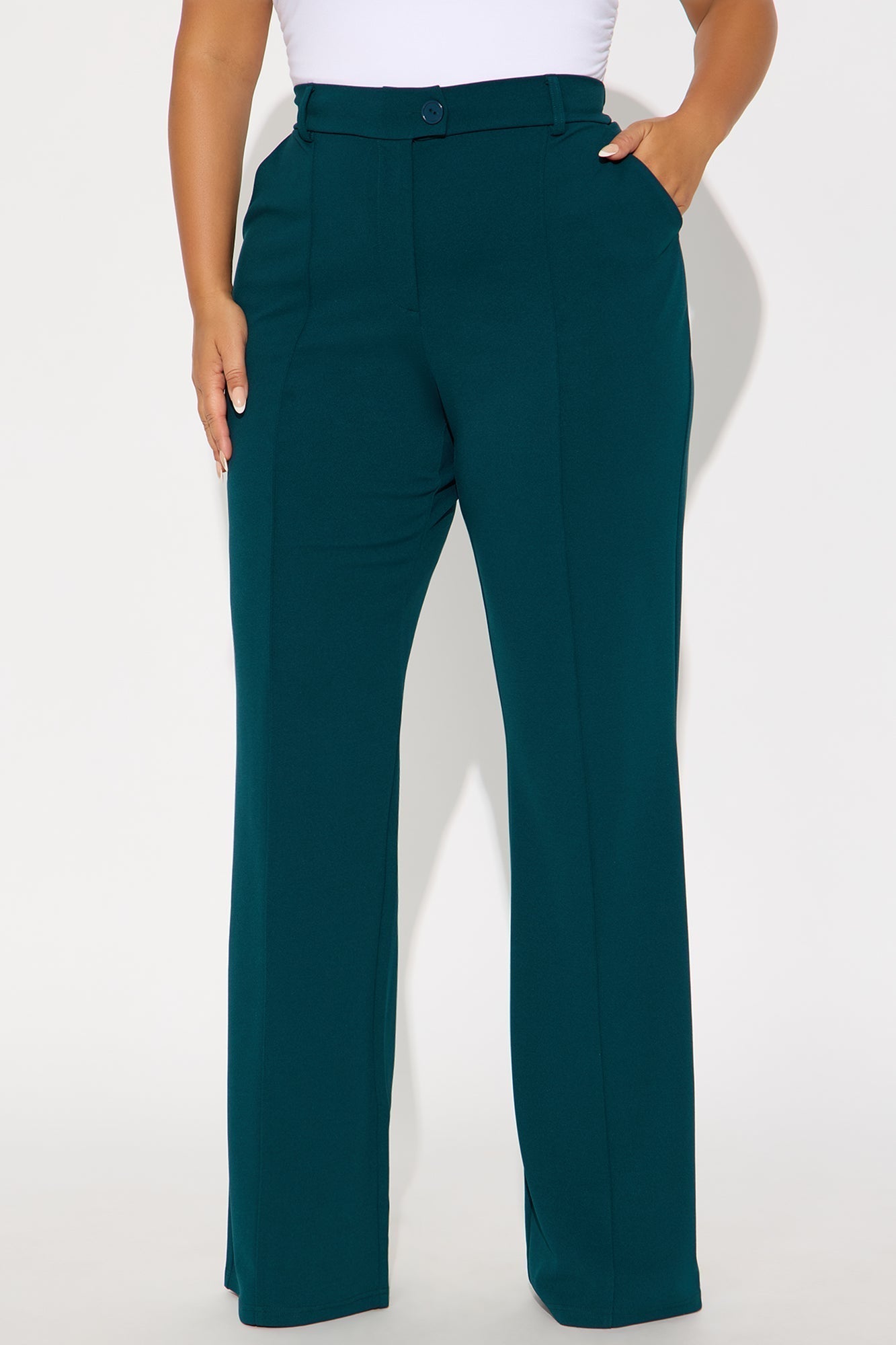 Tall Heidi Wide Leg Trouser Pant - Hunter
