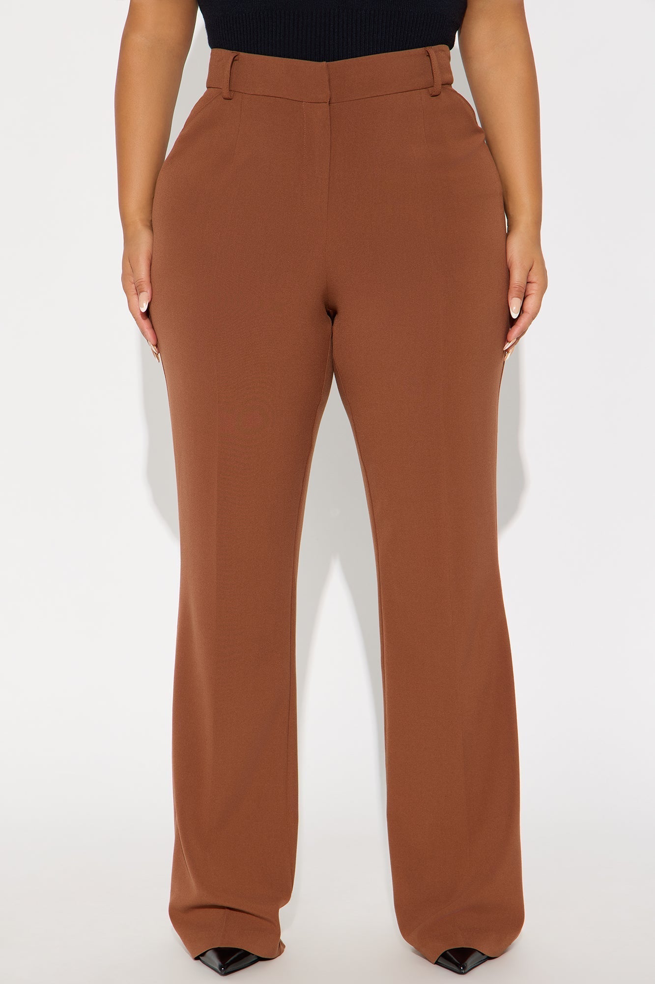 Tall Tasha Dressy High Rise Pants - Mocha