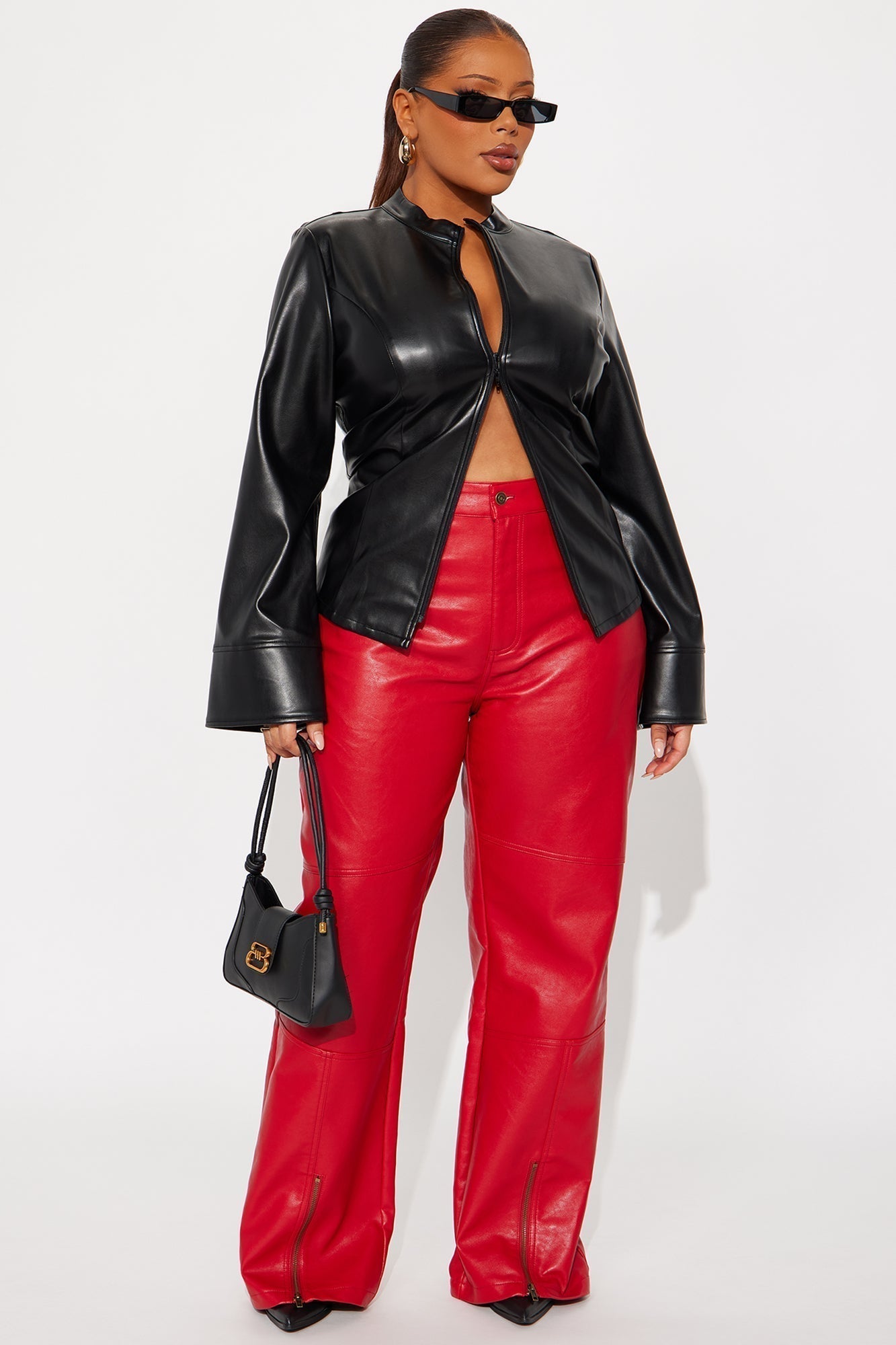 Hot N' Spicy Faux Leather Pant - Red