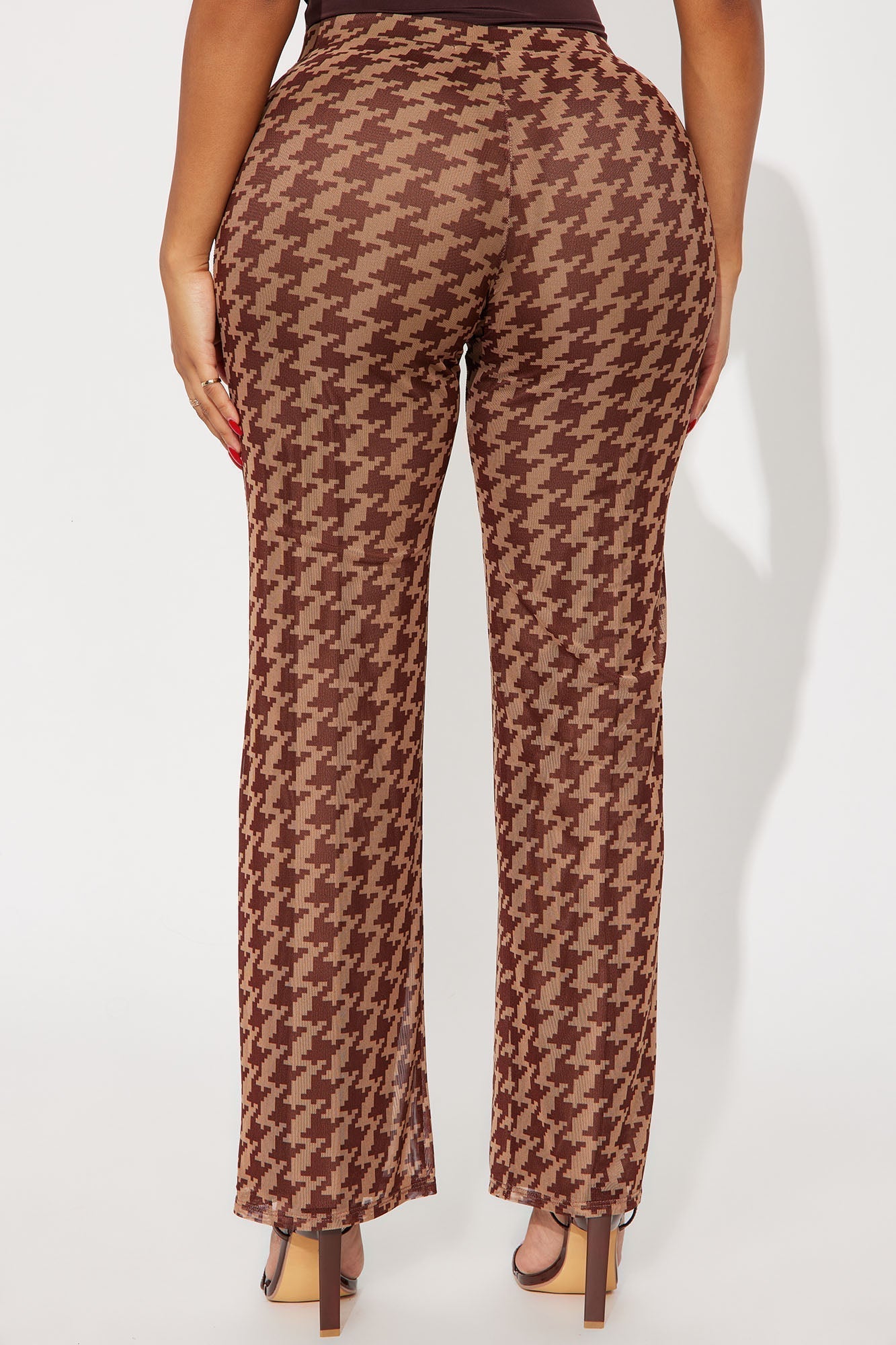Indie Houndstooth Mesh Pant 33″ - Brown/combo