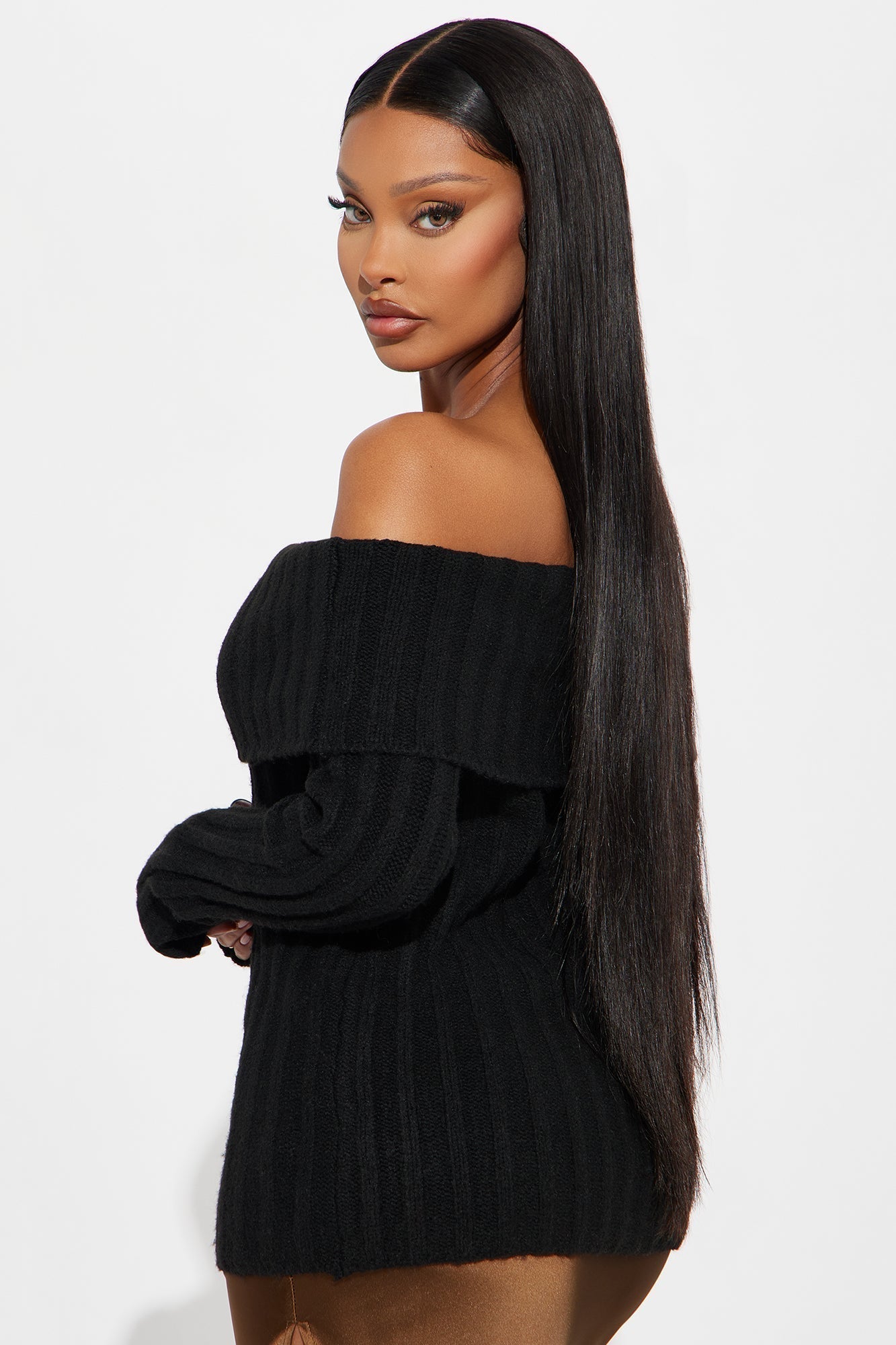 Mid City Off Shoulder Sweater - Black