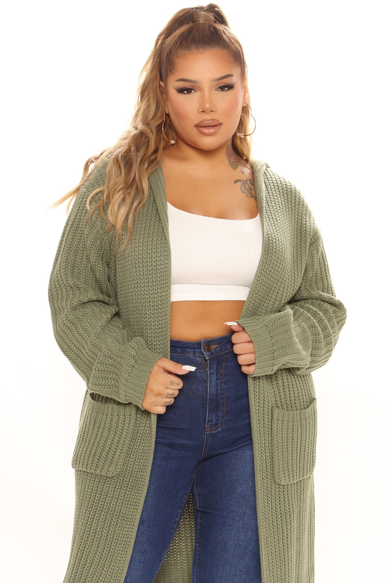 Knit's Not The Time Cardigan - Sage