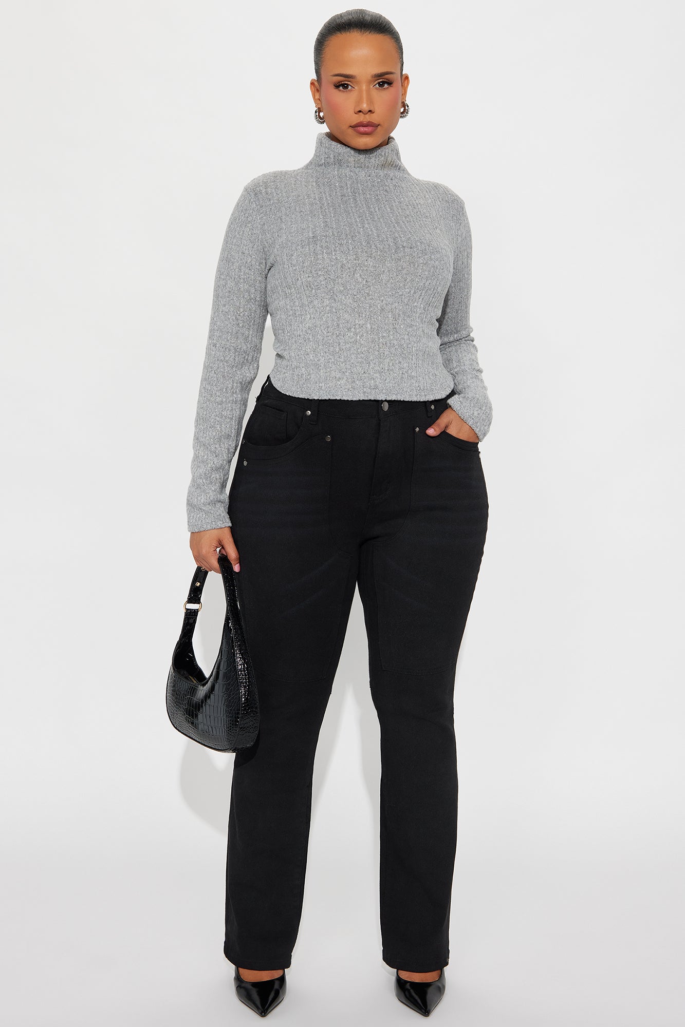 Headed West Straight Leg Pant - Black