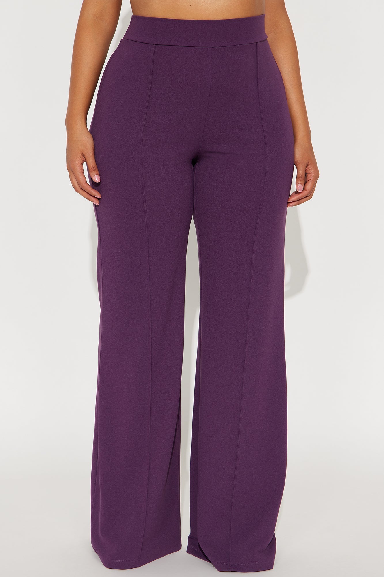 Tall Victoria High Waisted Dress Pants - Plum