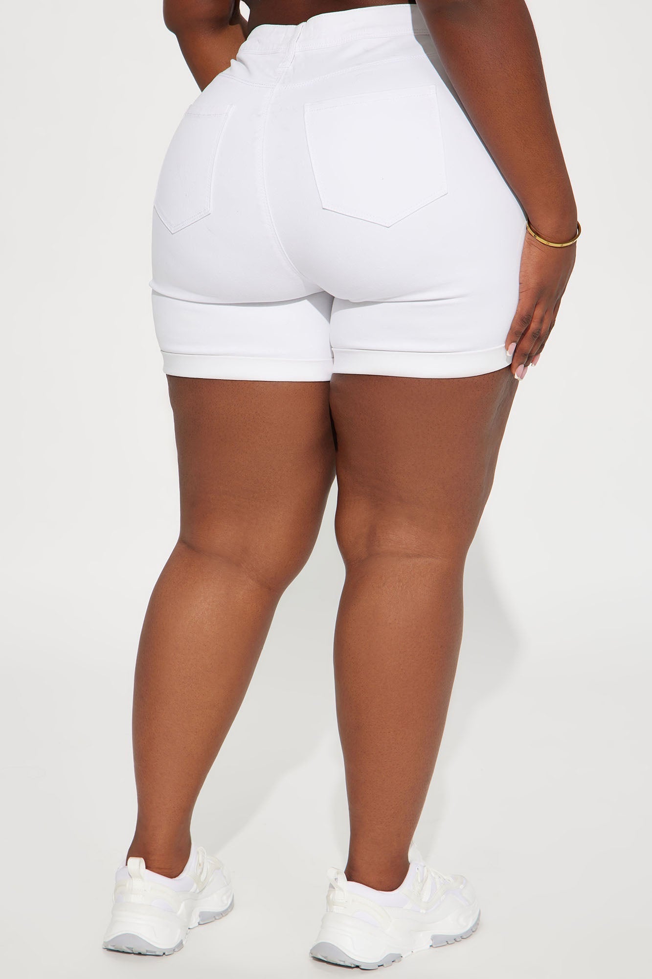 No Muffin Top Denim Shorts - White
