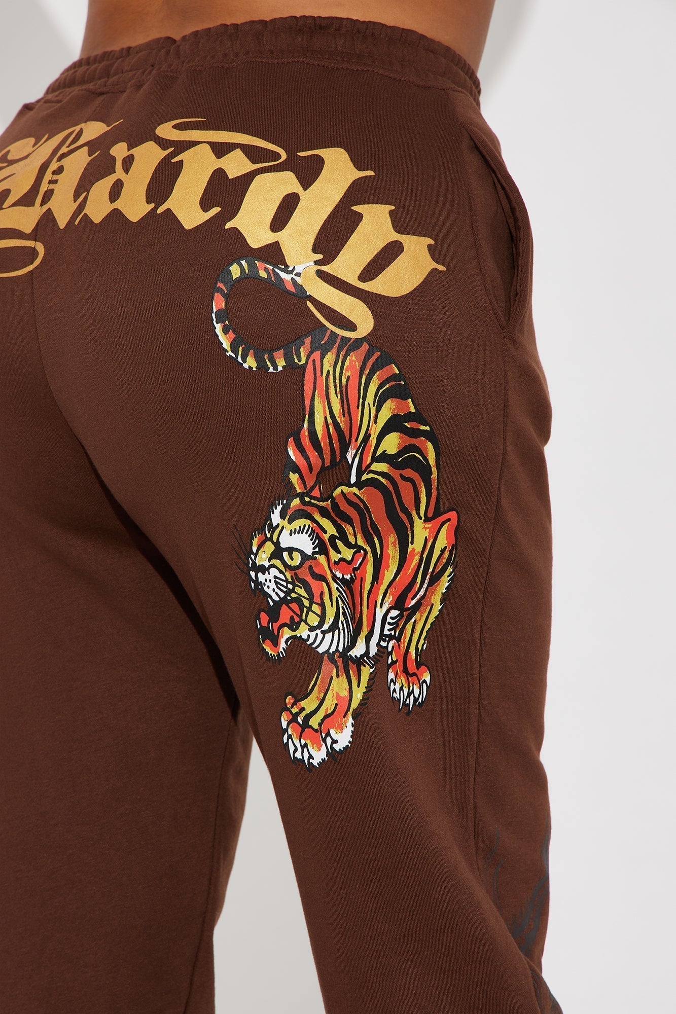 Ed Hardy Double Take Tiger Jogger - Brown