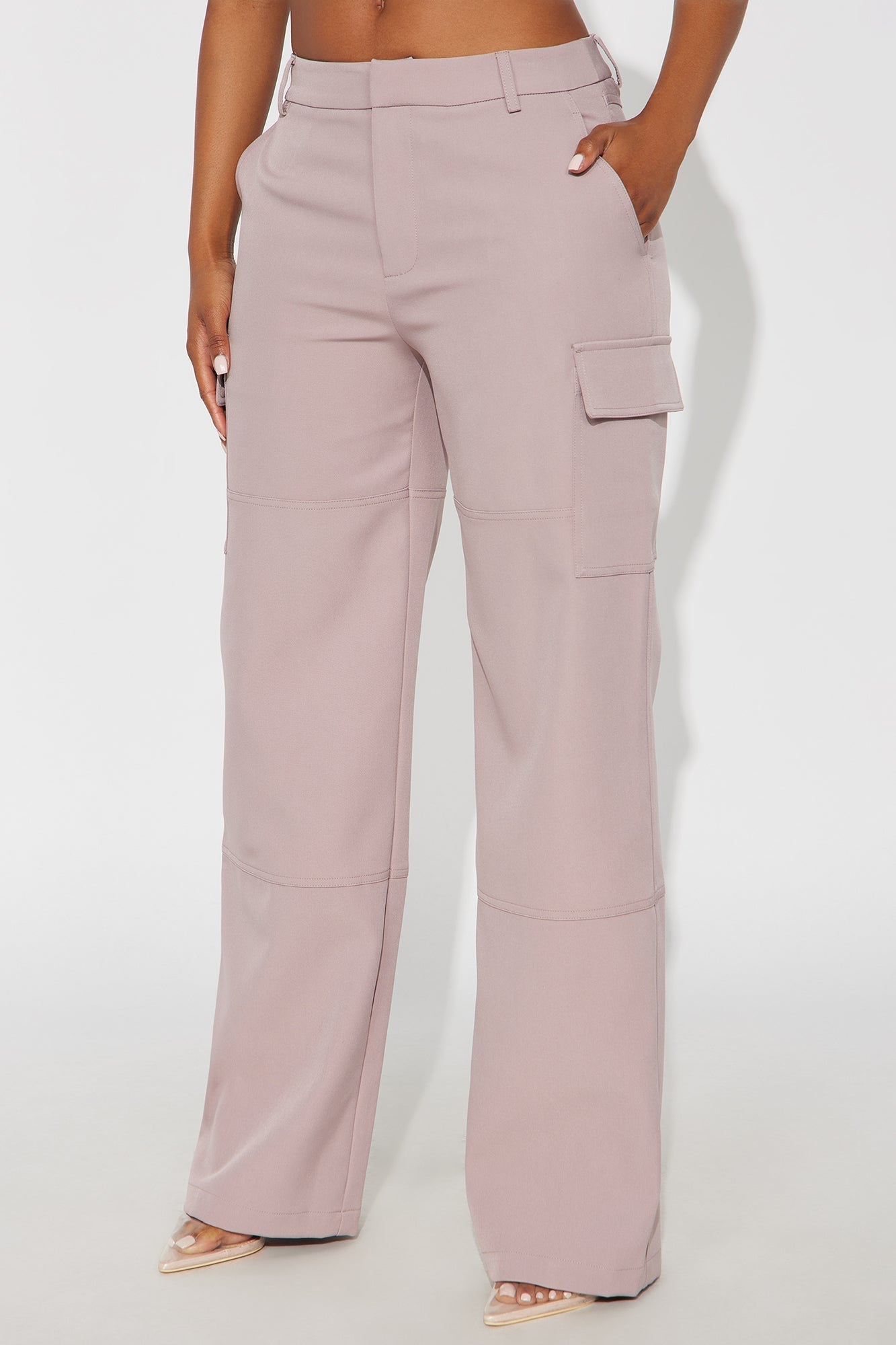 No Chill Wide Leg Cargo Pant 32″ - Orchid