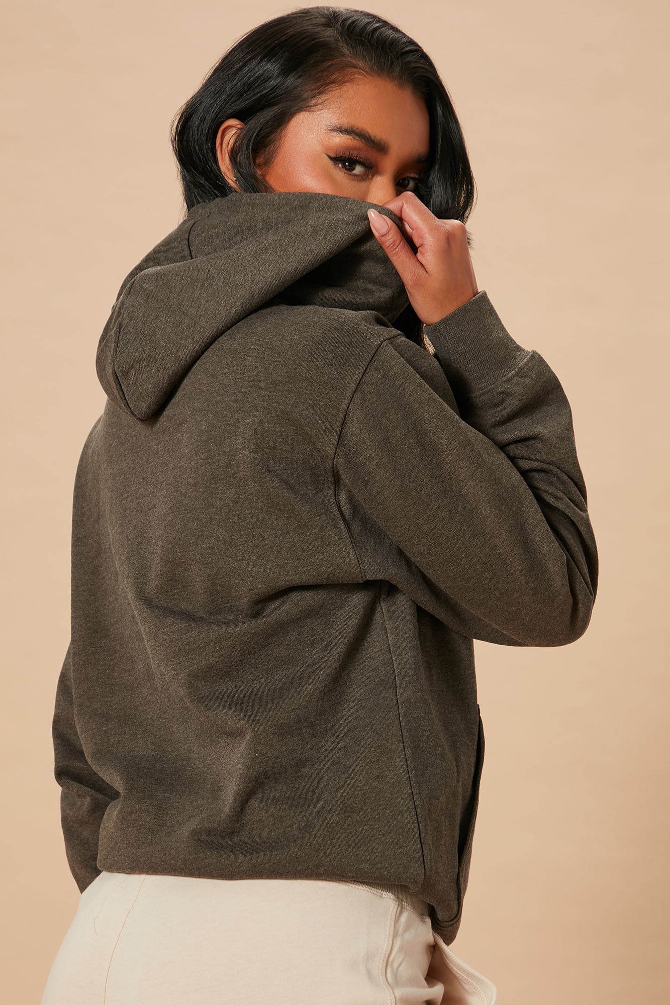 Stole Your Boyfriend's Oversized Hoodie - Charcoal
