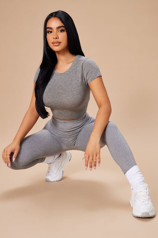 Robin Crop Top - Heather Grey