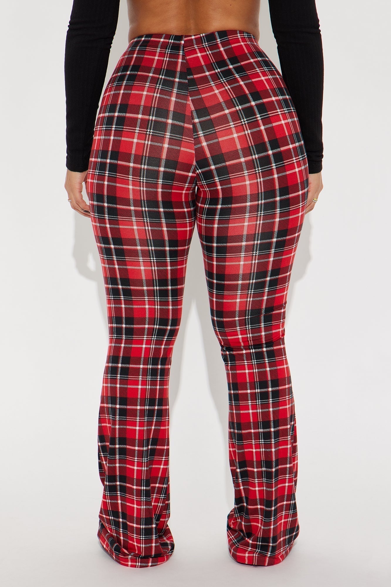 Anastasia Plaid Flare Pant - Red/combo
