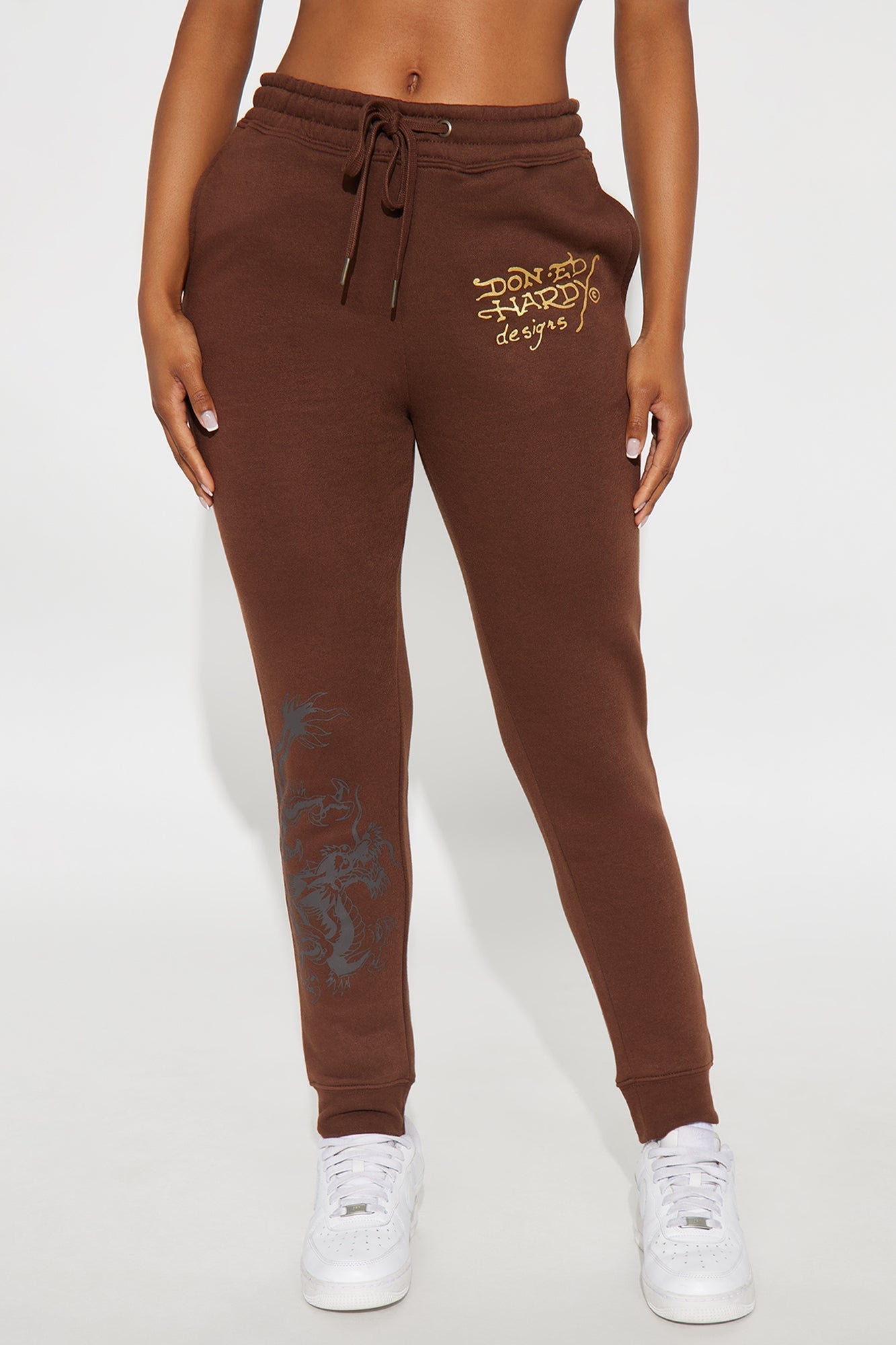 Ed Hardy Double Take Tiger Jogger - Brown