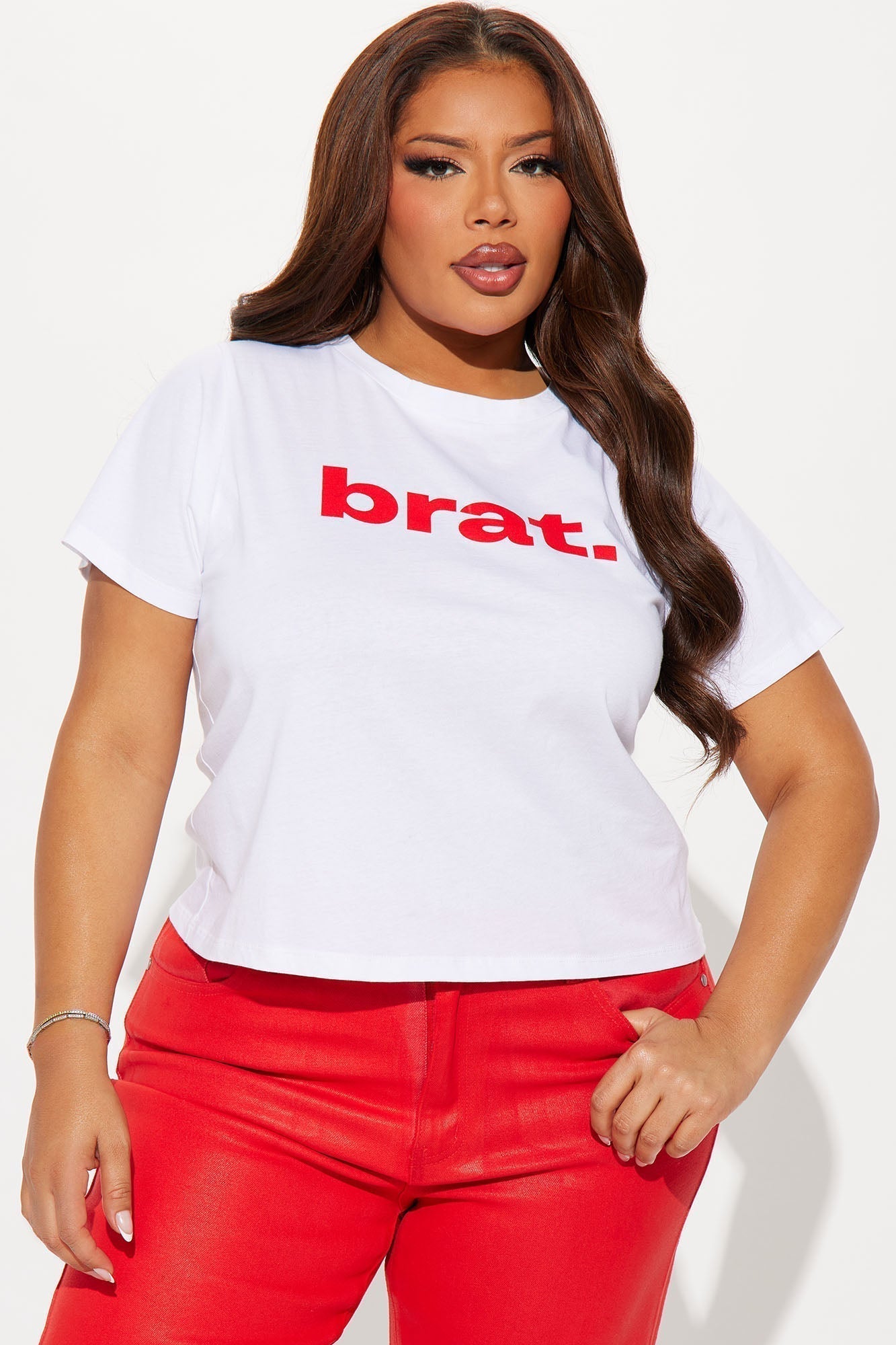 Brat Crew Neck Tee - White