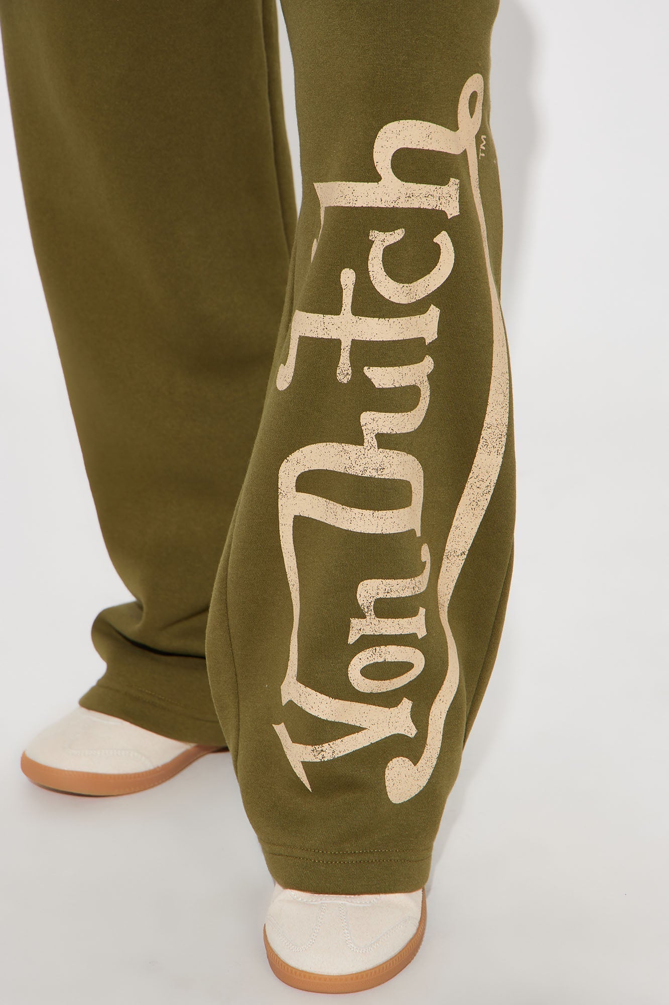 Von Dutch Vintage Wide Leg Pant - Olive