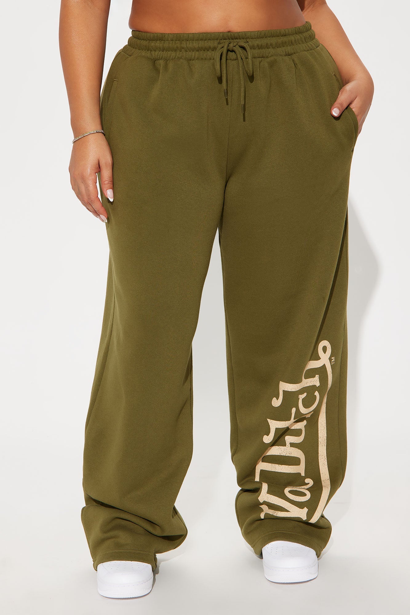 Von Dutch Vintage Wide Leg Pant - Olive