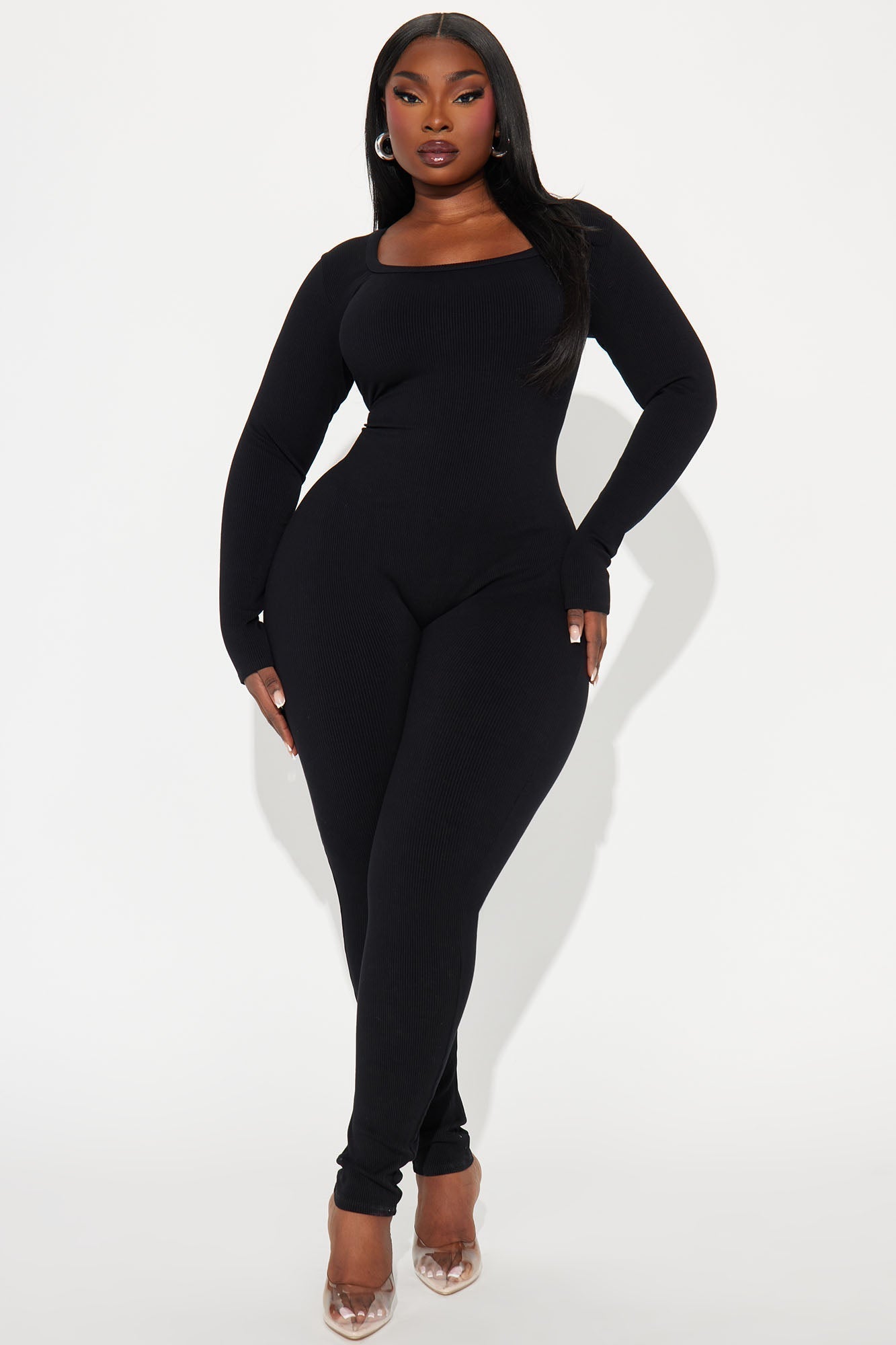 Hailey Snatched Jumpsuit - Black