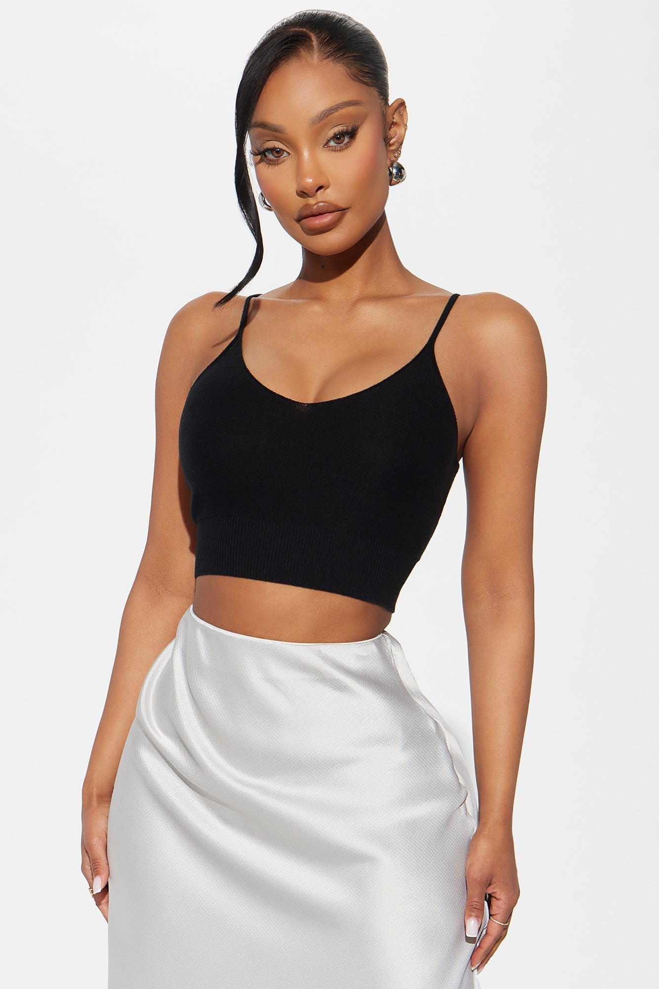 Rhode Island 2 Piece Cropped Cardigan Sweater - Black