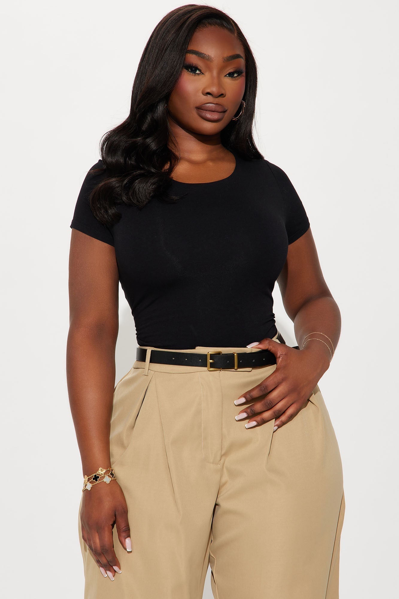 Samara Double Layered Bodysuit - Black