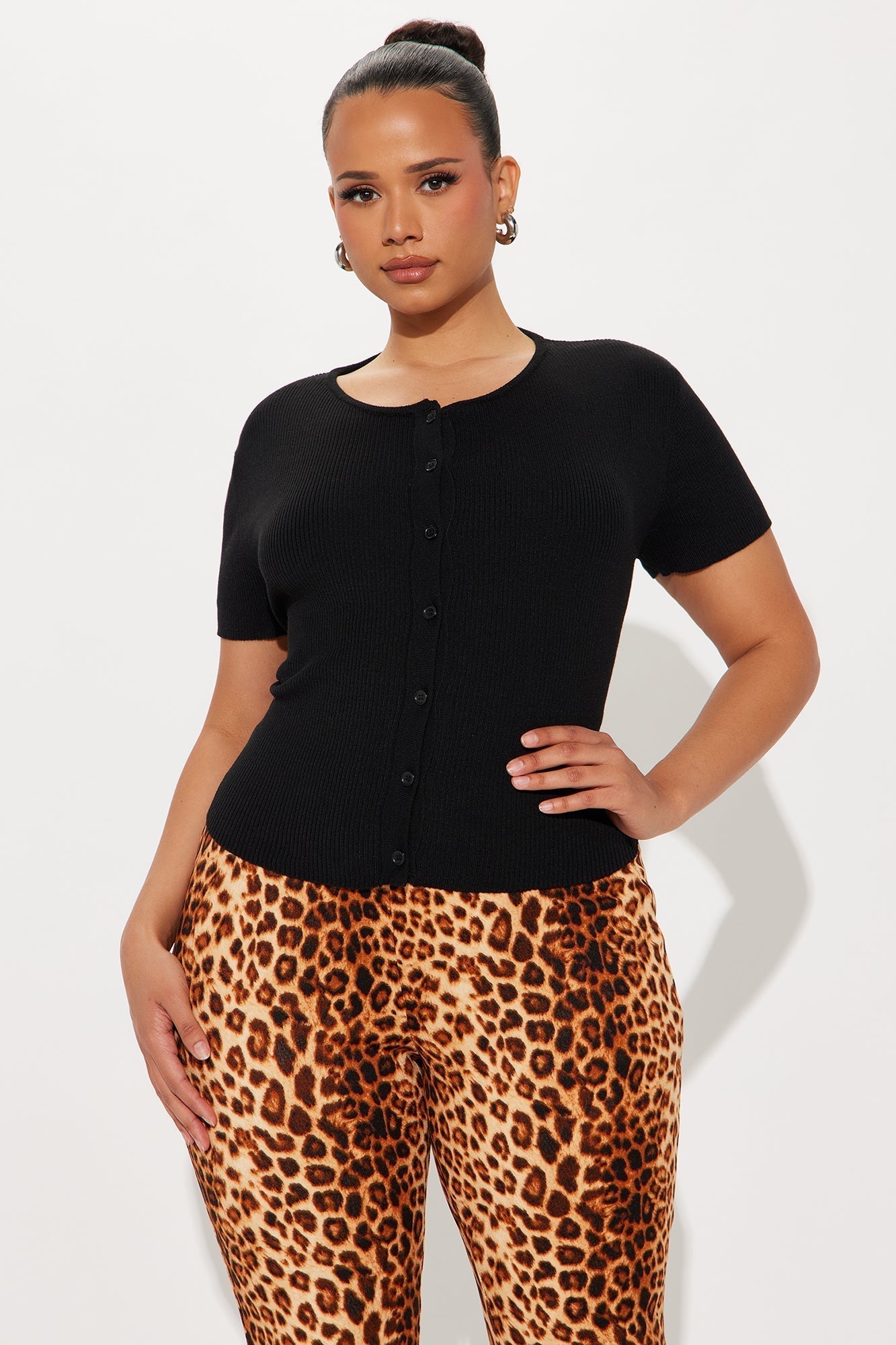 Stassie Sweater Top - Black