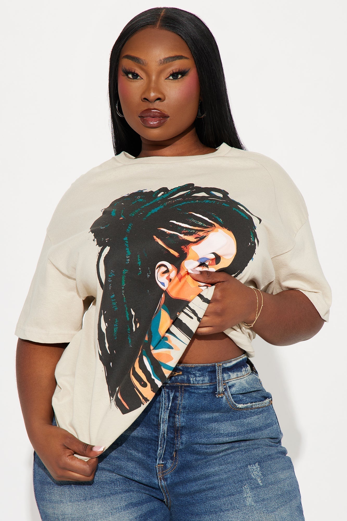 In Love With Myself Graphic Tee - Sand