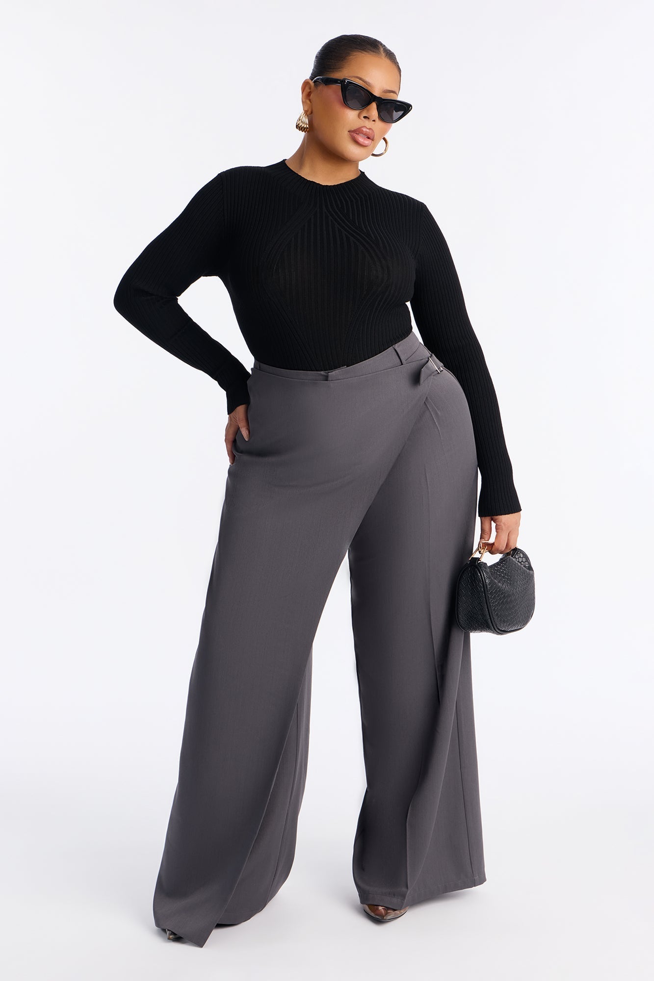 Marenna Sweater Bodysuit - Black