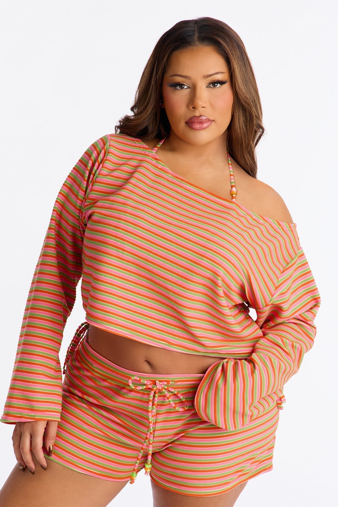 Yasmine 4 Piece Bikini and Coverup Set - Multi Color
