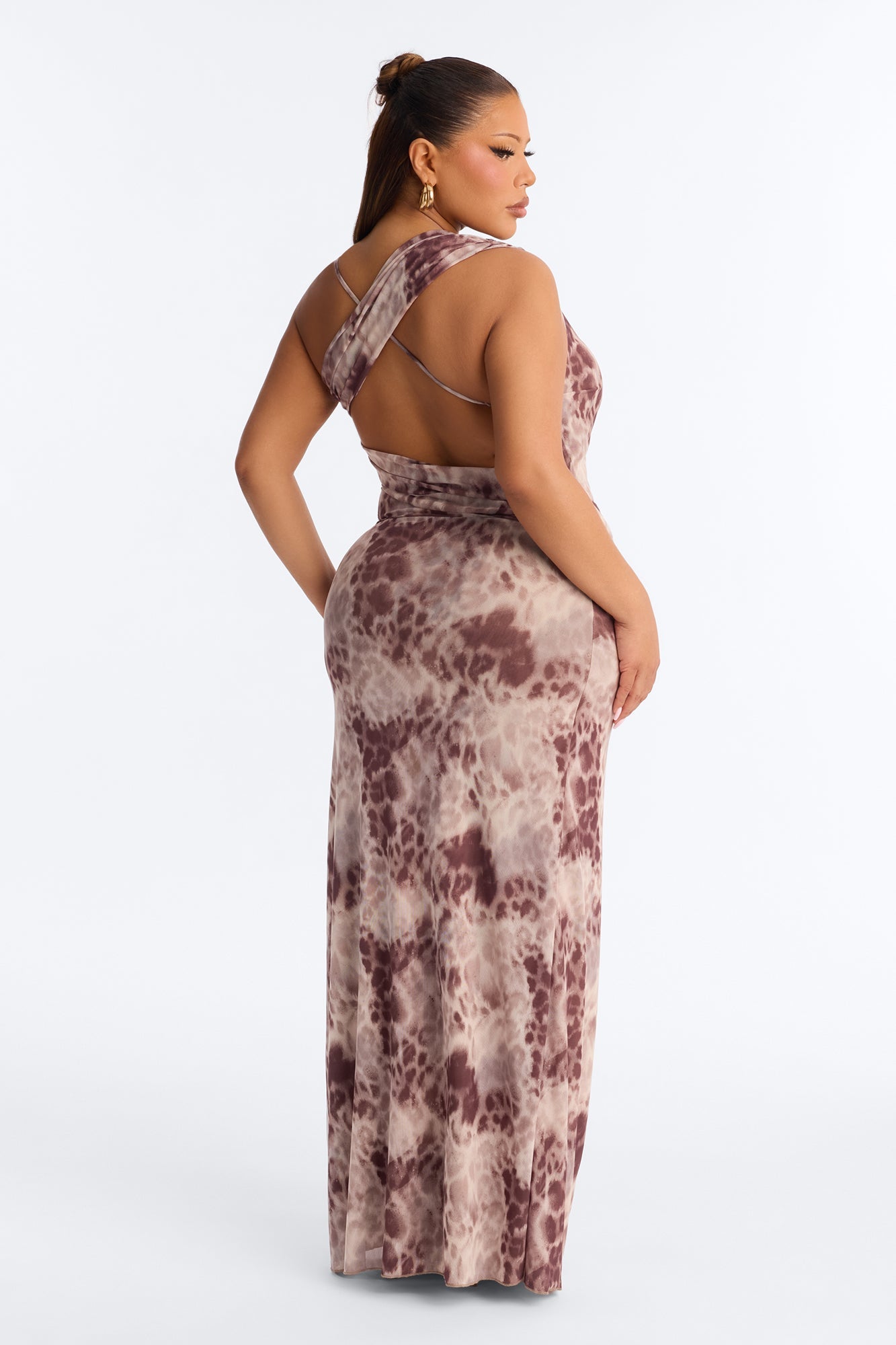 Wild Side Leopard Mesh Maxi Dress - Leopard